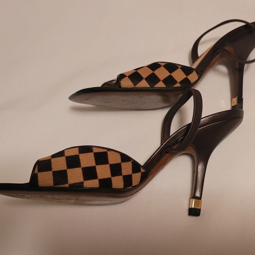 Louis Vuitton Brown Damier Women's Shoes Size 35.5 - Picture 5 of 16